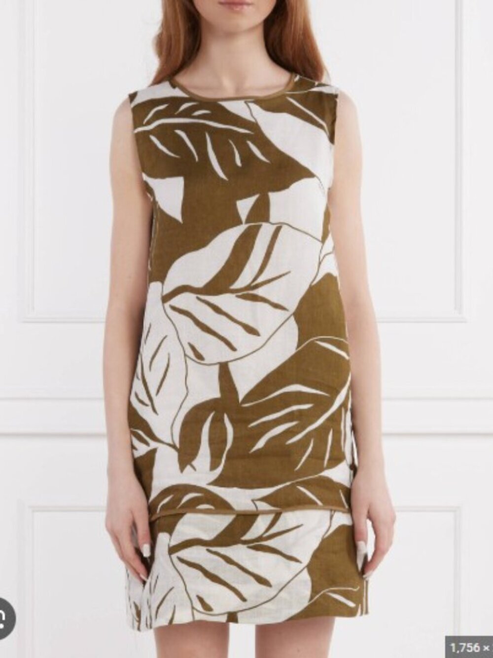 Marella Sport 100% Flax Floral Dress. Size L